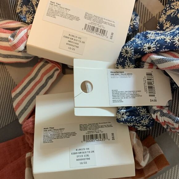 “Stripe Up the Band” 2 Pk Bows & 2 Pk Hair Bands and “Spice Girl” Bow 2 Pk - Picture 8 of 9